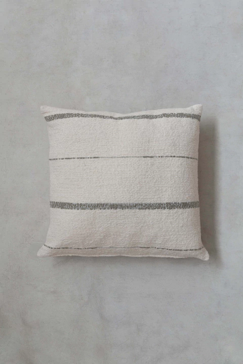 Funda Mora Rayas Finas Musgo 50x50 - comprar online