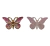 Aplique Pingente V2 - Borboleta Brilhos em Acrílico - 23x32mm - 2 Unidades - comprar online