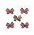 Aplique Metal - Borboleta - Cores - 3cm - 2 unidades