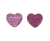 Imagem do Aplique - Coração Acrílico Glitter C1 - 2.7cm - 2 unidades