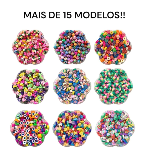 Miçanga Tira Emborrachada - Variados - 10mm - (Promoção)
