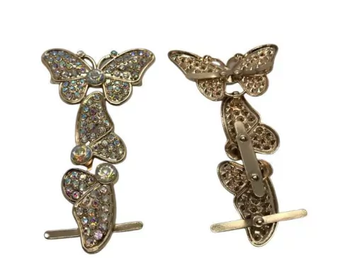 Cabedais - Borboleta LT Dourado c/ Boreal - 8.5cm