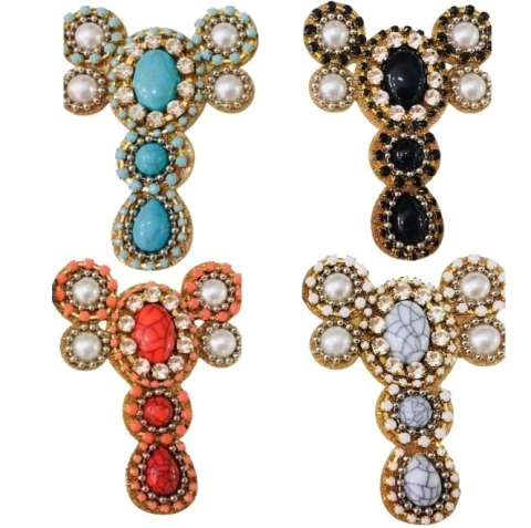 Cabedais - Indiano C/ Strass - Modelo B0 - 1 Par