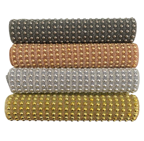 Manta - Pérola Metalizada c/ Strass e Caviar - 24x40cm - comprar online