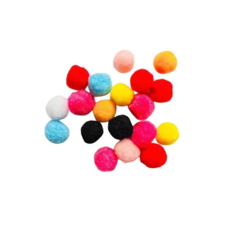 Pompons - Multicolorido - 25mm - ±100un