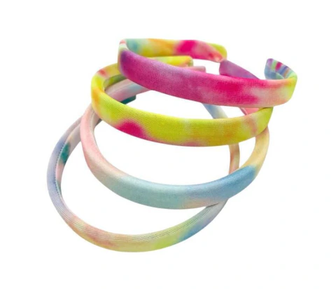 Tiara Colorida Tie Dye - 1,5cm - Pct C/ 6 Und