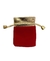 Saquinho para Presente - Veludo - Vermelho c/ Dourado - 7x9cm - 1 Un