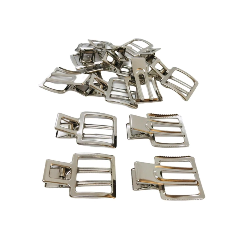 Bico De Pato - Quadrado Vazado Prata - 5cm - 50 Und