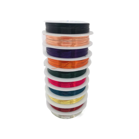 Pacote Cabelo de Anjo Diversas Cores c/ 10 Rolos - 0.5mm - 5 Metros Cada Rolo