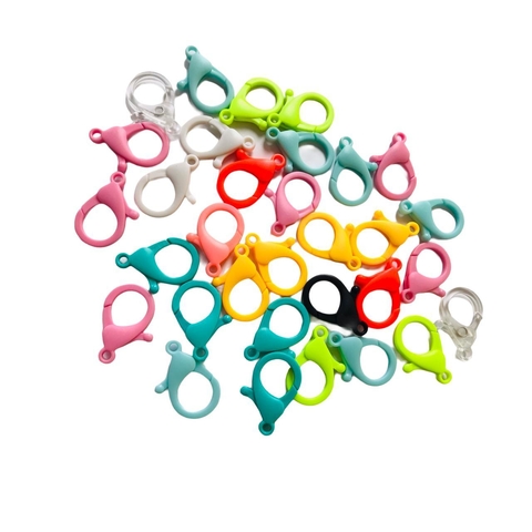 Fecho Lagosta - Multicolorido - 25x35mm - 10un