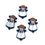 Aplique Emborrachado - Religioso Anjo Moreno Azul Bic - 5cm - 2un