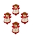 Aplique Emborrachado - Religioso Anjo Vermelho - 5cm - 2un