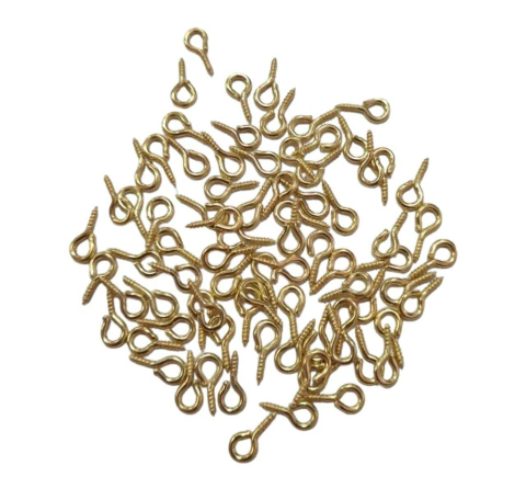 Pitão Mini - Dourado - 10x5mm - Pct c/ Aprox 100 Und