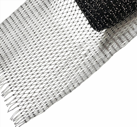 Tela de Strass Vidro - Fio com Strass Prata - 3mm