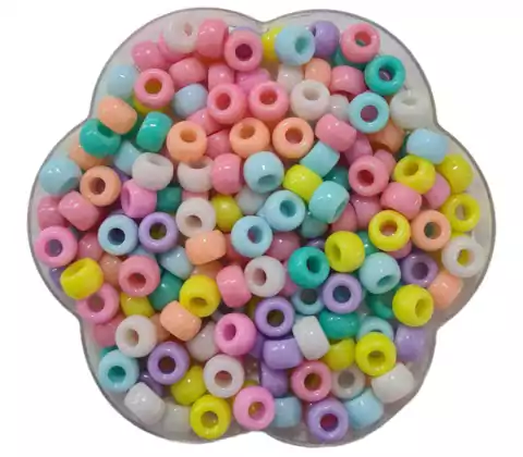 Miçanga c/ Furo - Terere Candy Color Arredondado - 8mm - 50g