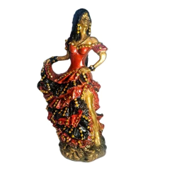 Pomba-Gira cigana 25cm I Vermelho e Preto com adorno