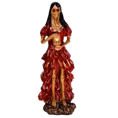 Pomba Gira: Tatá Caveira I 30cm resina com adornos