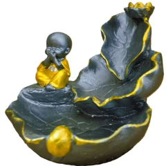 Transforme seu ambiente com o Incensário Cascata Folha. Artesanal e decorativo, ideal para meditação e trazer tranquilidade ao seu lar. Adquira já!