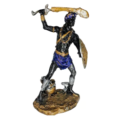 Ogum: 24cm em Resina com adornos (B)