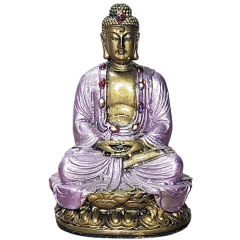 Transforme seu ambiente com o Buda Hindu 11cm em resina. Uma peça artesanal que traz serenidade e beleza. Adquira já o seu e ilumine seu espaço!