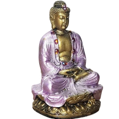Transforme seu ambiente com o Buda Hindu 11cm em resina. Uma peça artesanal que traz serenidade e beleza. Adquira já o seu e ilumine seu espaço!