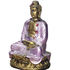 Transforme seu ambiente com o Buda Hindu 11cm em resina. Uma peça artesanal que traz serenidade e beleza. Adquira já o seu e ilumine seu espaço!
