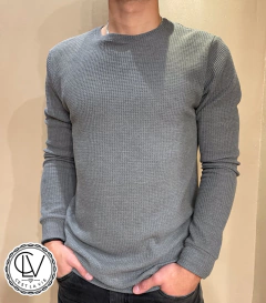 Sweater Panal Premium Gris