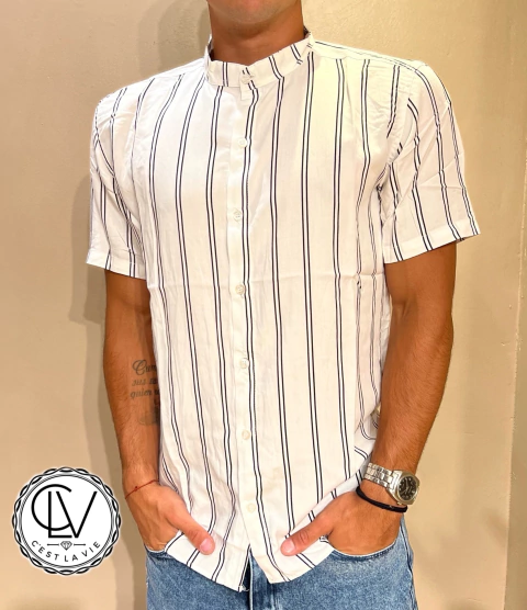 Camisa Rayada Blanca
