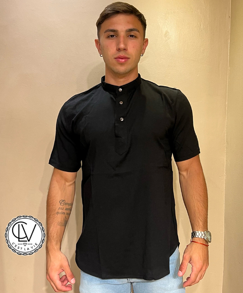 Camisola Lino Negra