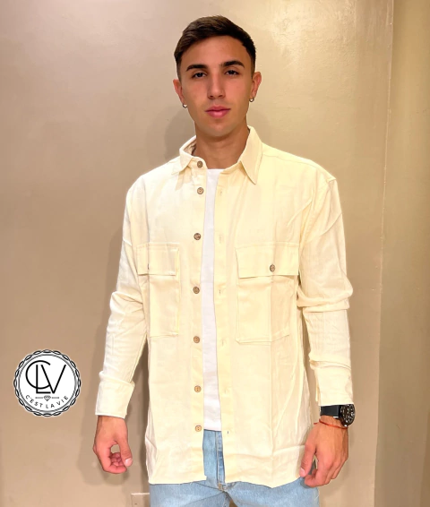 Camisaco Lino Beige