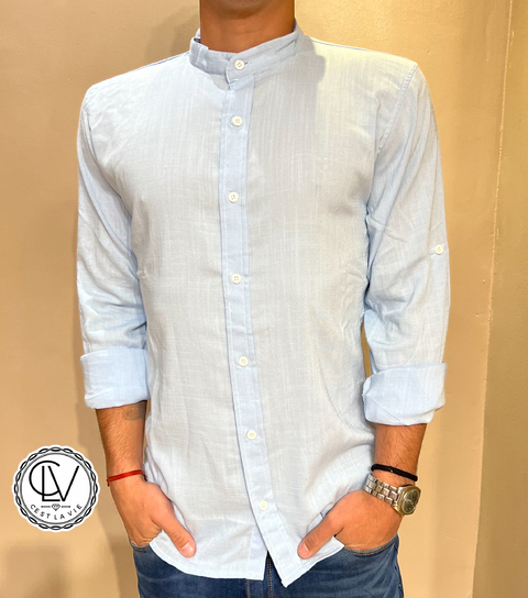 Camisa Galo Celeste