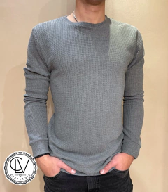 Sweater Panal Premium Gris en internet