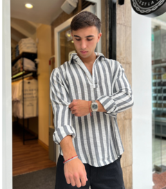 Camisa Oxford Gris