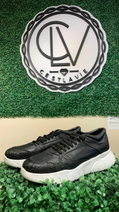 Zapatillas Monaco Croco Negra