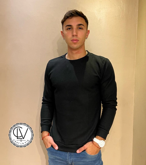 Sweater Panal Premium Negro