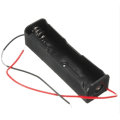 Portapilas 1 Bateria 18650 Holder Con Cable