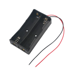 Portapilas 2 Baterias 18650 en serie Con Cable