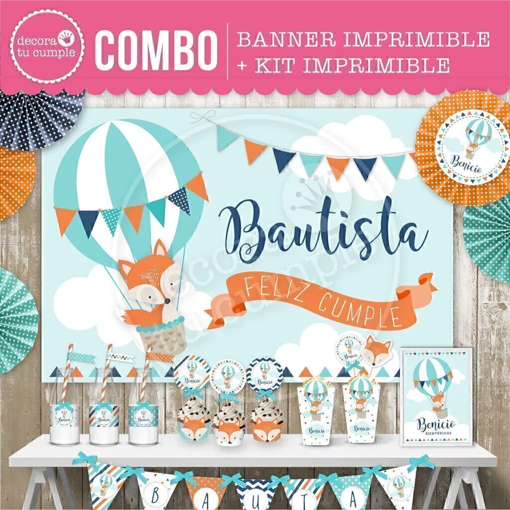COMBO banner + kit imprimible personalizado