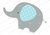 Kit Imprimible elefante celeste y gris - tienda online