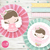 Kit Imprimible Angelita Colores Pastel Bautismo Comunión Bautizo estampita invitacion tarjeta digital nena niña cake topper torta