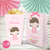 Kit Imprimible Angelita Colores Pastel Bautismo Comunión Bautizo estampita invitacion tarjeta digital nena niña cake topper torta