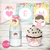 Kit Imprimible Angelita Colores Pastel Bautismo Comunión Bautizo estampita invitacion tarjeta digital nena niña cake topper torta