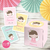 Kit Imprimible Angelita Colores Pastel Bautismo Comunión Bautizo estampita invitacion tarjeta digital nena niña cake topper torta
