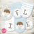 Kit Imprimible angelito bautismo celeste invitación tarjeta digital printable party niño nene