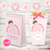 Kit Imprimible arcoiris angelita rosa angel niña nena rosa pastel estampita invitacion tarjeta digital bautismo bautizo comunion