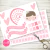 Kit Imprimible arcoiris nordico angelita rosa angel adorno torta cake topper niña nena rosa pastel estampita invitacion tarjeta digital bautismo bautizo comunion