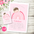 Kit Imprimible arcoiris nordico angelita rosa angel niña nena rosa pastel estampita invitacion tarjeta digital bautismo bautizo comunion