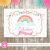 Banner backdrop imprimible personalizado cumpleaños baby shower bautismo bautizo arcoiris nórdico pastel glitter rainbow