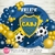 banner BOCA deco cumpleaños fondo circular futbol