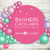 Banner imprimible conejita pastel personalizado circular - comprar online